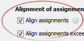 Align assignments