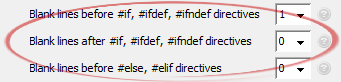Blank lines after #if, #ifdef, #ifndef directives