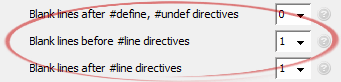 Blank lines before #line directives