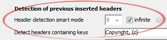 Header detection smart mode