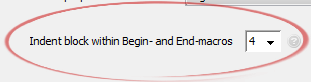 Indent block within Begin- and End-macros