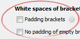 Padding brackets