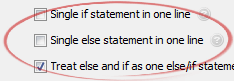 Single else statement in one line