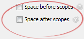 Space after scopes