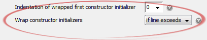 Wrap constructor initializers