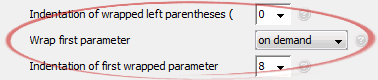 Wrap first parameter