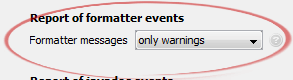 Formatter messages