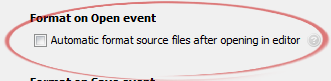 Automatic format source files after opening in editor