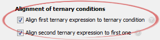 Align first ternary expression to ternary condition