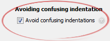 Avoid confusing indentations