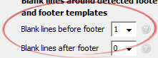 Blank lines before footer