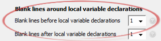 Blank lines before local variable declarations