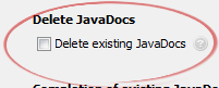Delete existing JavaDocs