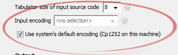 Input encoding