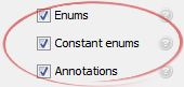 Constant enums