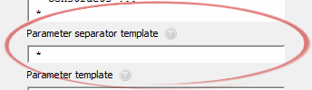 Parameter separator template