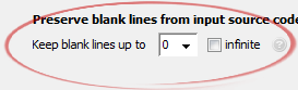 Keep blank lines up to