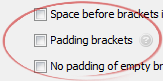 Padding brackets