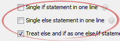 Single else statement in one line