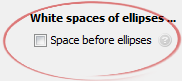 Space before ellipses