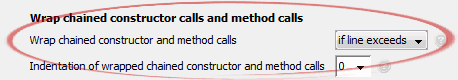 Wrap chained constructor and method calls