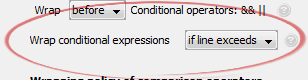 Wrap conditional expressions