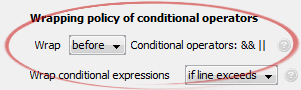 Conditional operators: && ||